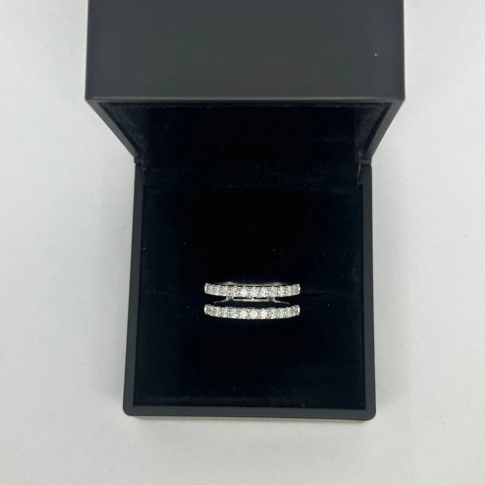 Moissanite Diamond Ring Enhancer Wedding Band GRA Certified Jewelry Size 5.5